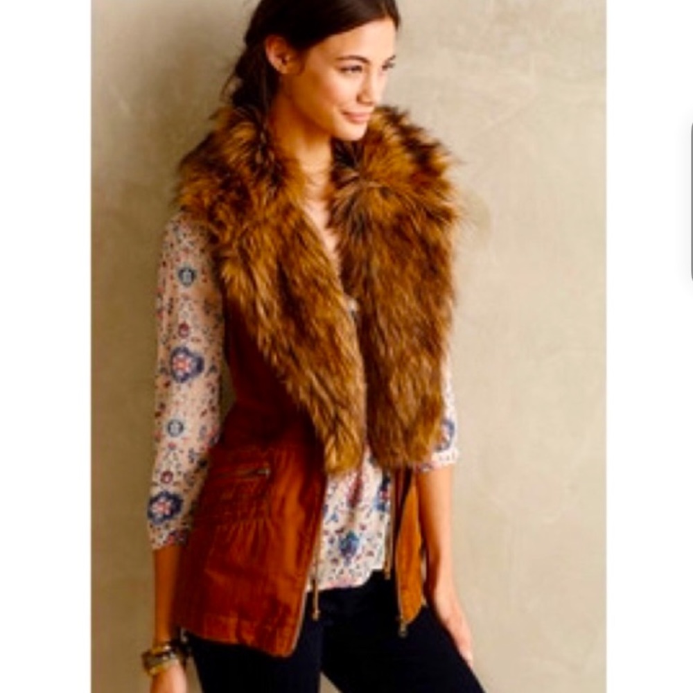 Hei Hei faux fur Vest Jacket from Anthropologie